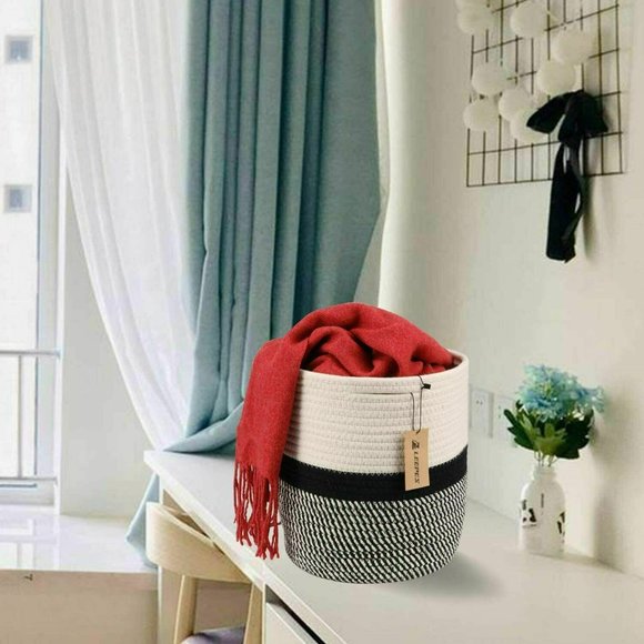 Cotton Rope Plant Basket Modern Woven Basket - Picture 2 of 7